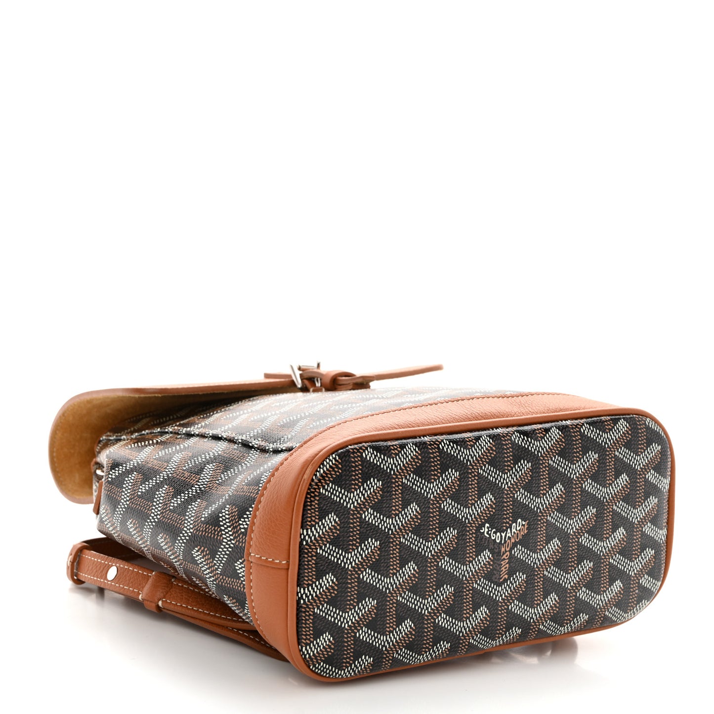 Goyardine Calfskin Mini Alpin Backpack Black Gold