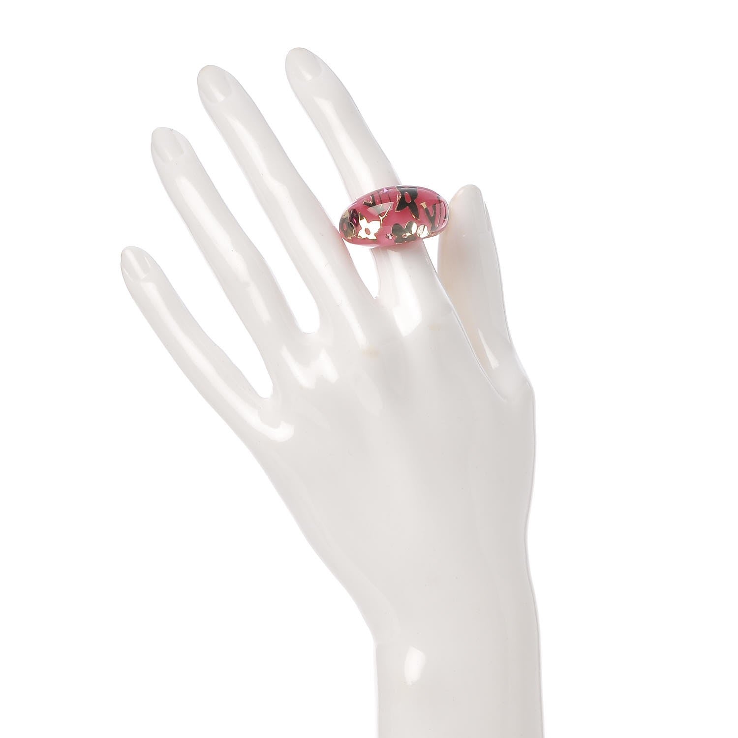 Louis Vuitton Resin Inclusion Ring 7.5 Framboise 2 of 3