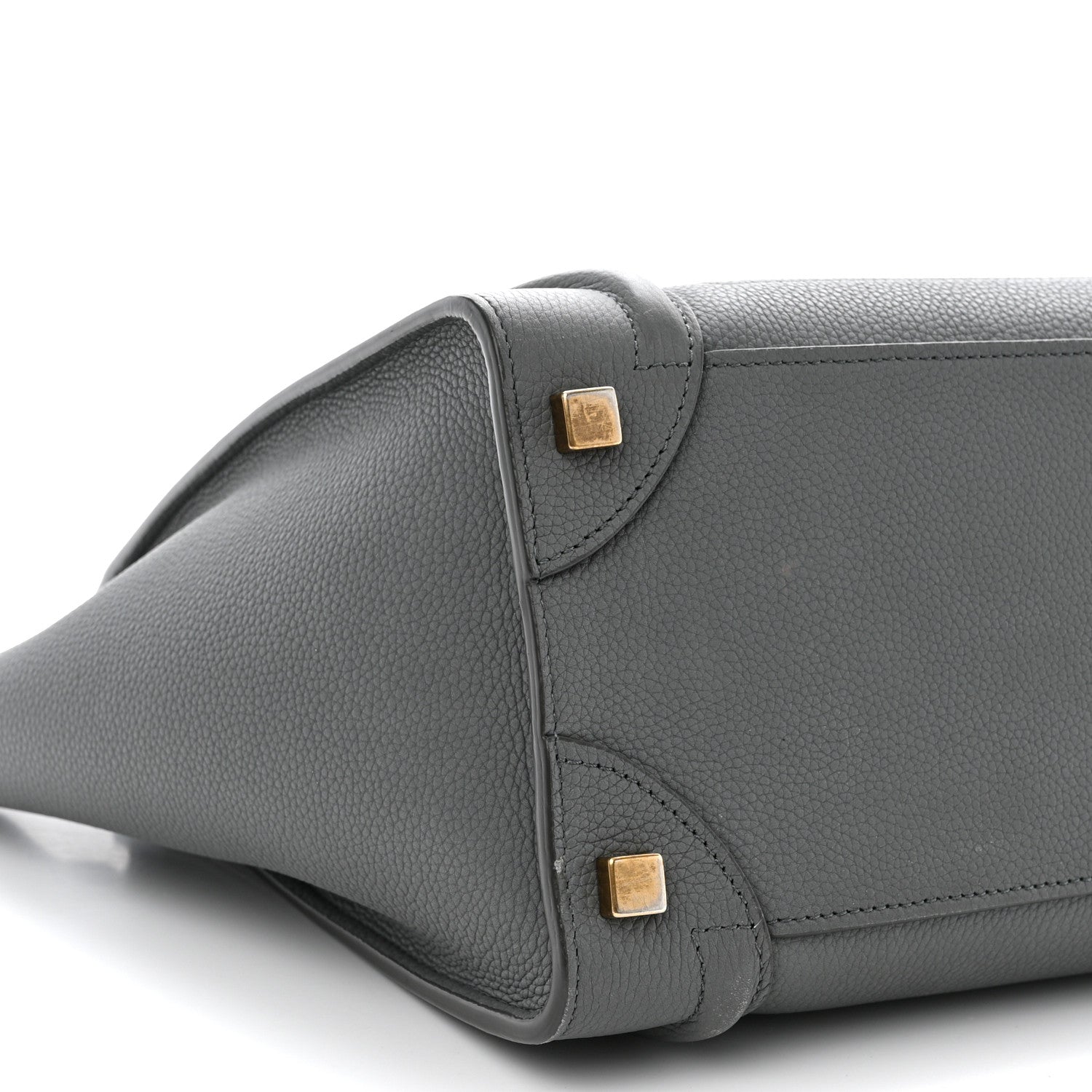 Celine Baby Drummed Calfskin Micro Luggage Kohl 10 of 15