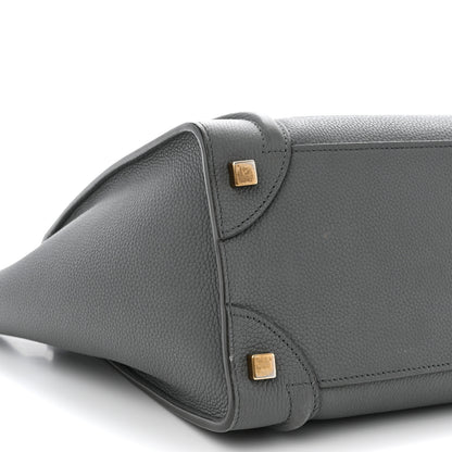 Celine Baby Drummed Calfskin Micro Luggage Kohl 10 of 15