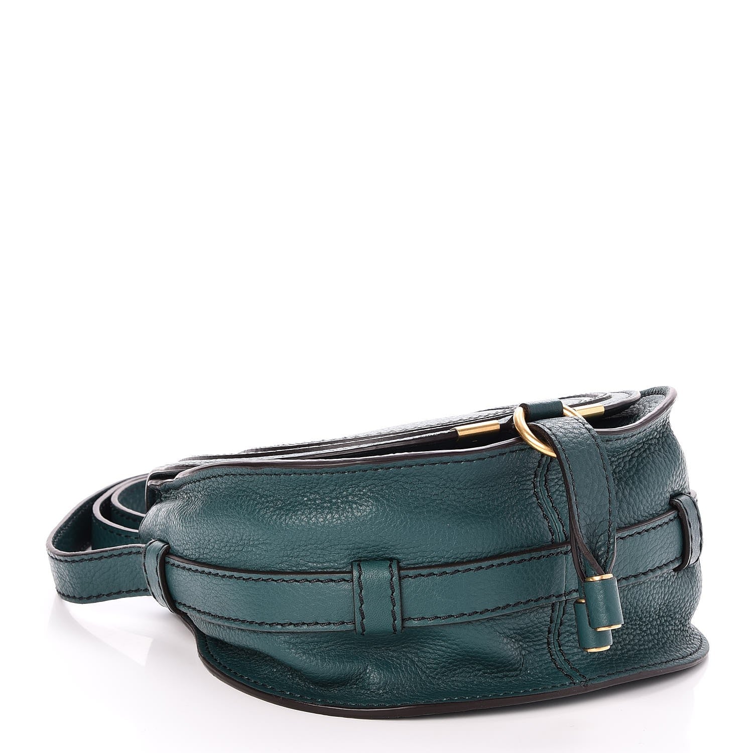 Chloe Calfskin Mini Marcie Round Crossbody Bag Teal 4 of 7