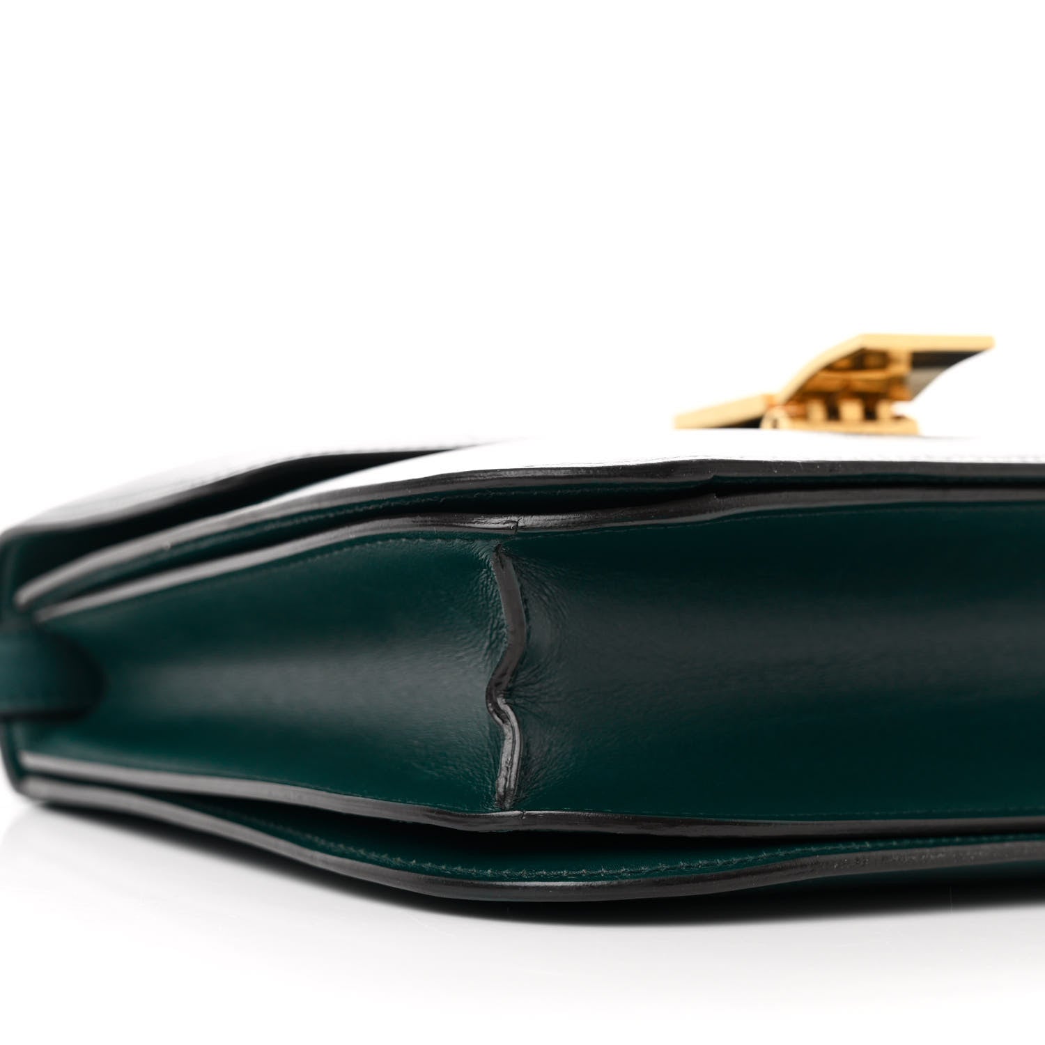 Celine Box Calfskin Medium Classic Box Flap Bag Forest Green 10 of 11