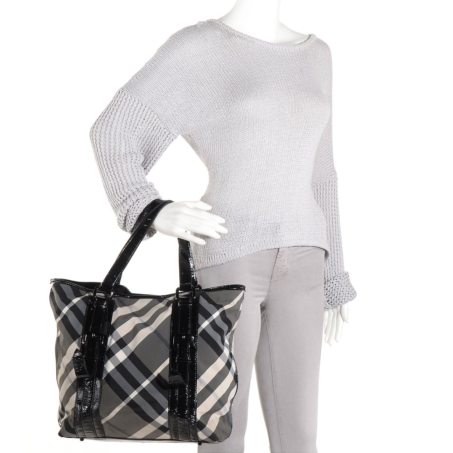 Nylon Beat Check Medium Victoria Tote