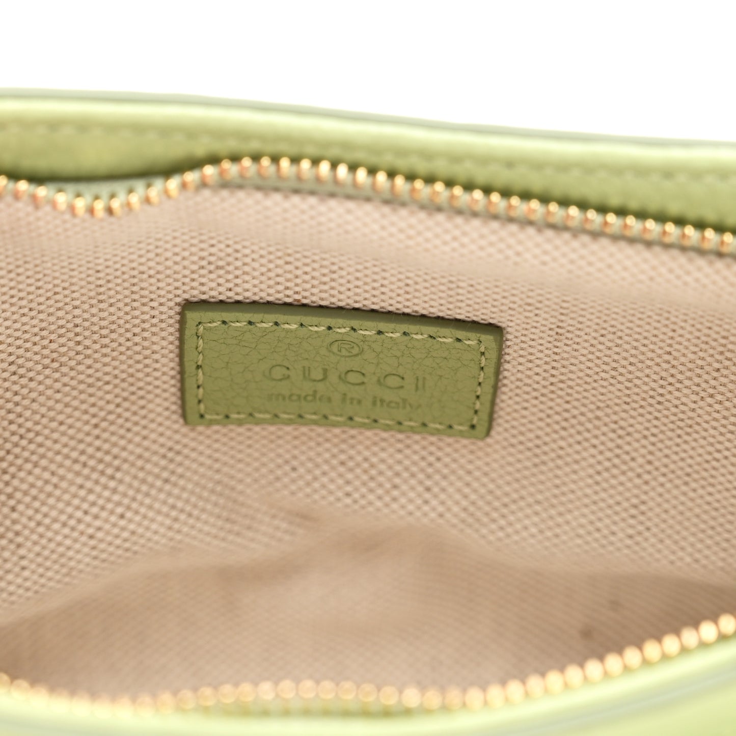 GG Grainy Calfskin Emblem Super Mini Shoulder Bag Sage Leaf