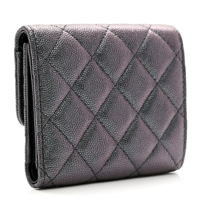 Chanel Iridescent Caviar Quilted Small Flap Wallet Black 2 of 10