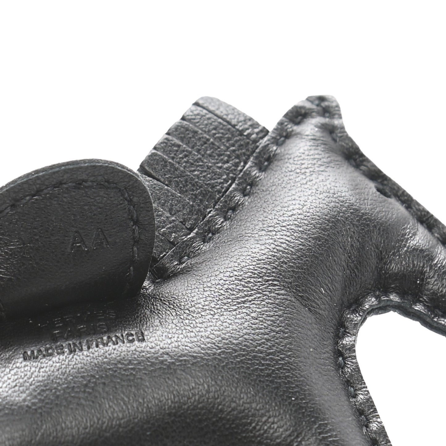 Milo Lambskin Grigri Rodeo Horse Bag Charm PM So Black