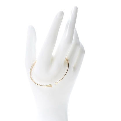 Tiffany 18K Rose Gold Narrow T Wire Bracelet 2 of 6