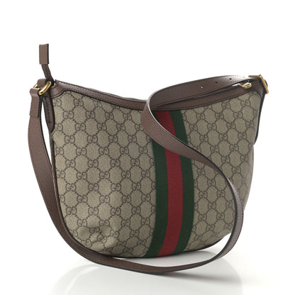 Gucci GG Supreme Monogram Web Small Ophidia Half Moon Hobo Brown 3 of 9