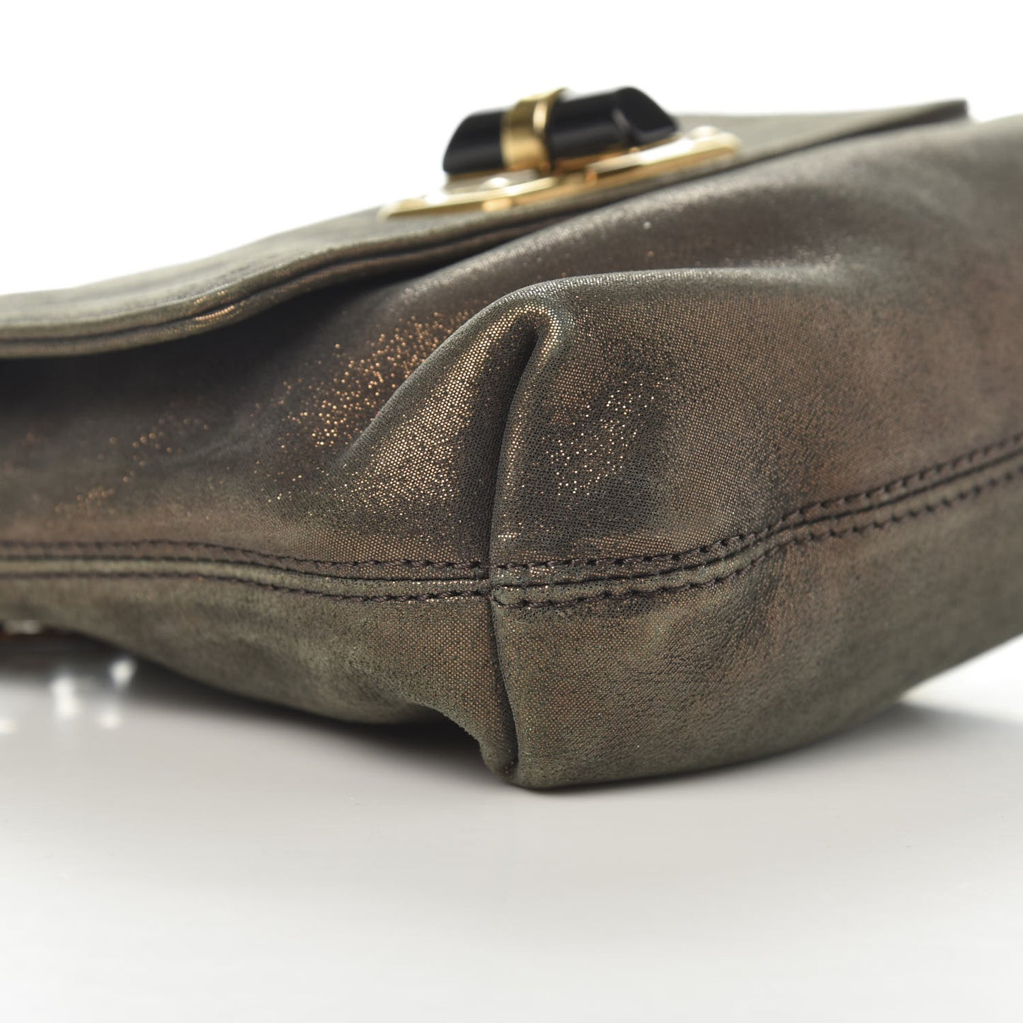 Metallic Lambskin Mini Happy Pop Crossbody Bronze