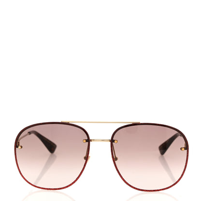 Gucci Aviator Glitter Sunglasses GG0227S Red 2 of 8