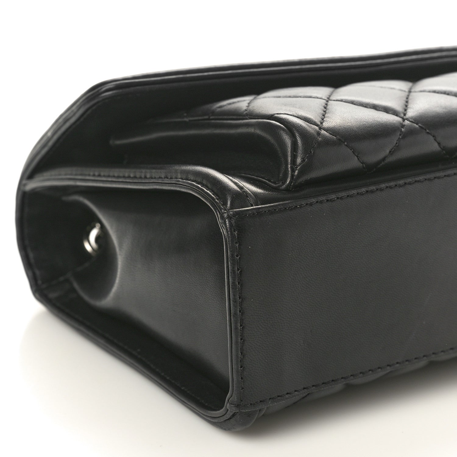 Chanel Lambskin Quilted Large Geometric Flap Black 9 of 10