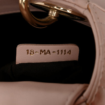 Christian Dior Lambskin Cannage Mini Lady Dior Rose Poudre 6 of 13