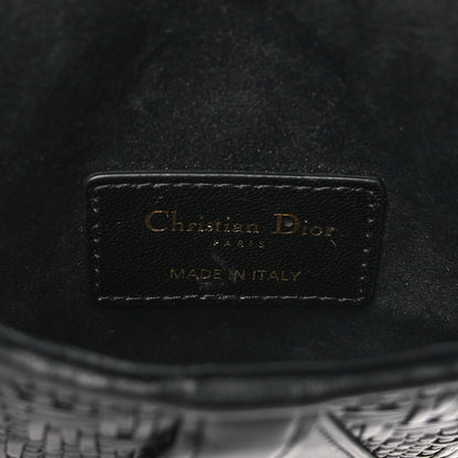 Christian Dior Calfskin Braided Saddle Belt Bag Black 6 of 10