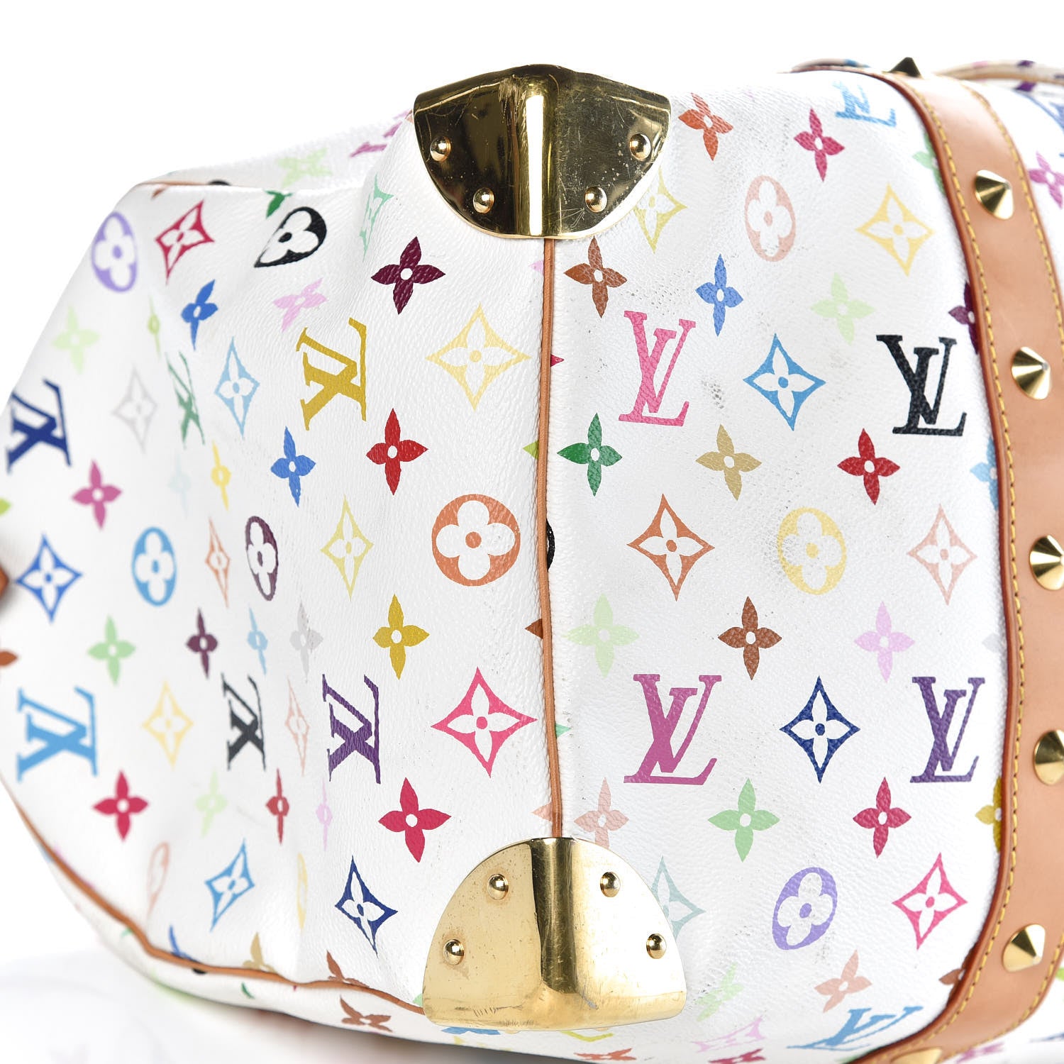 Louis Vuitton Monogram Multicolor Keepall 45 White 8 of 28