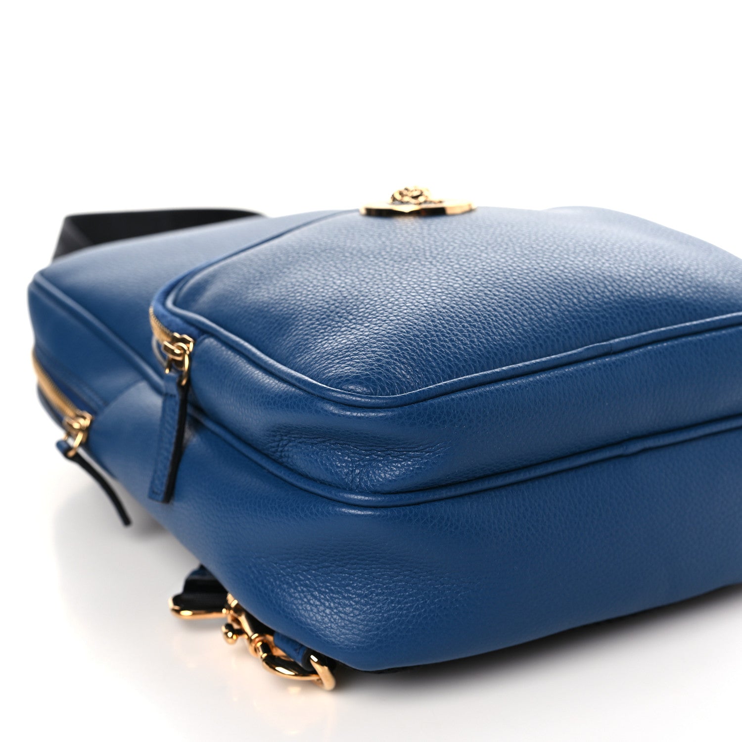 Versace Calfskin Sling Bag Blue 7 of 8