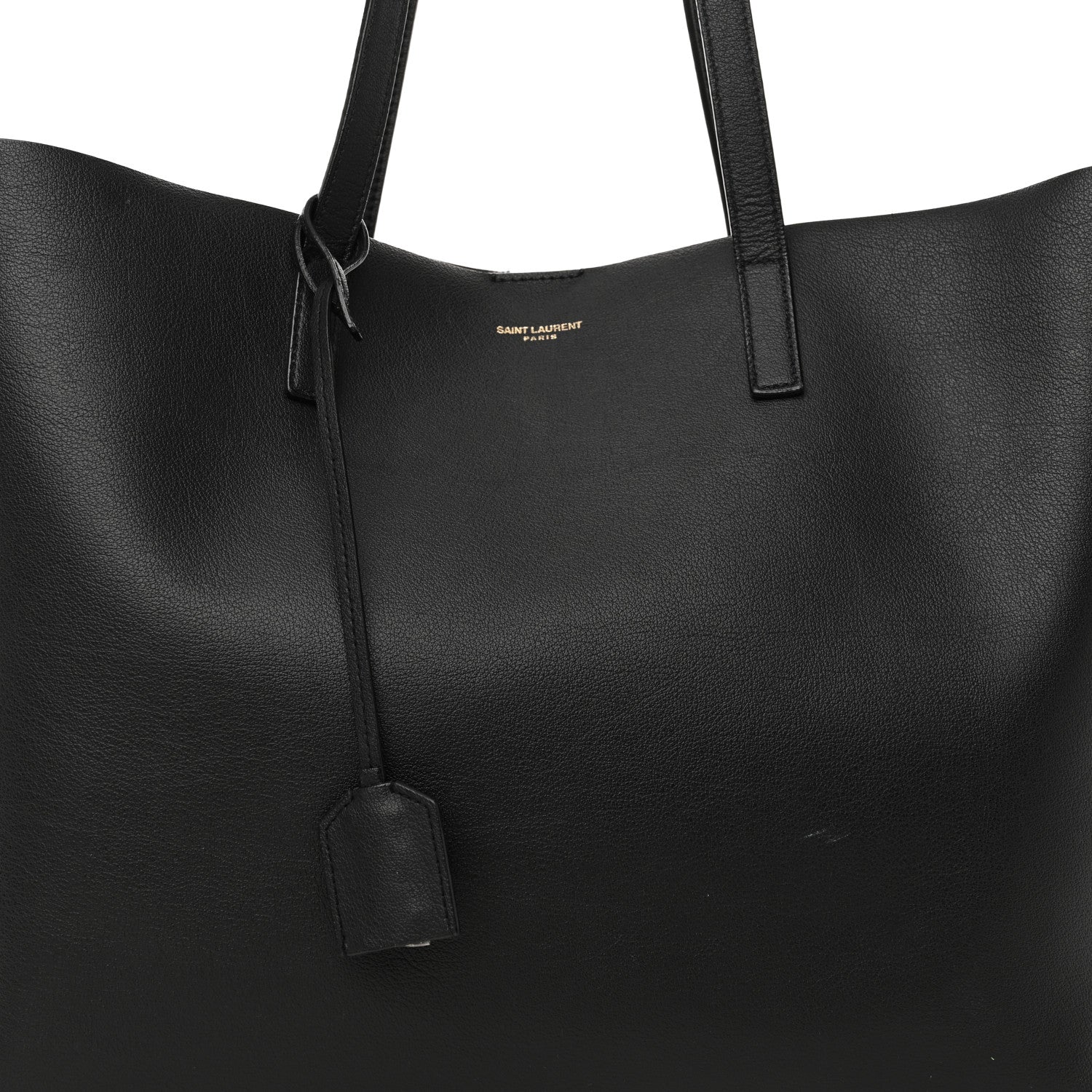Saint Laurent Calfskin Large Shopping Tote Black 8 of 11