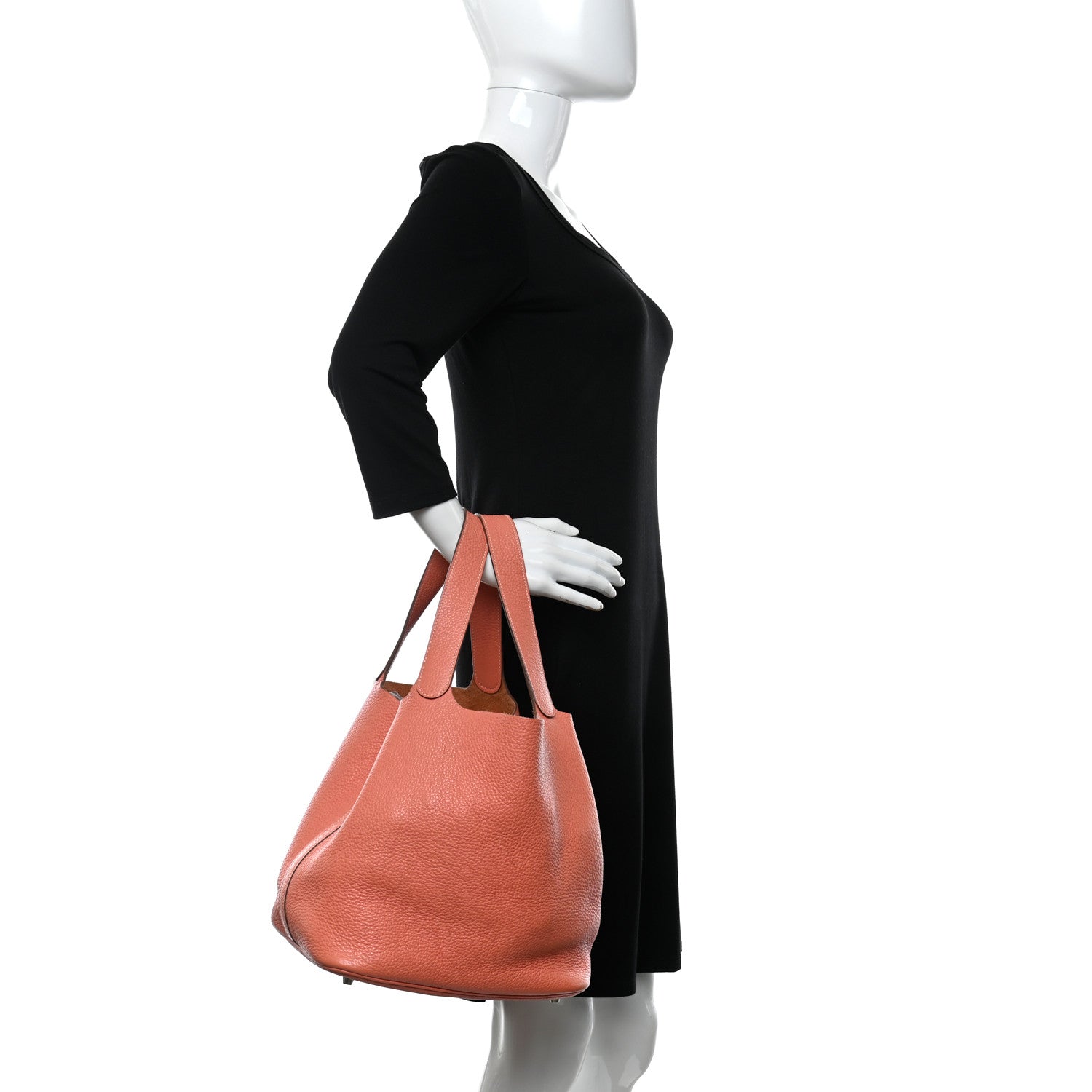 Hermes Taurillon Clemence Picotin 26 GM Crevette 2 of 11