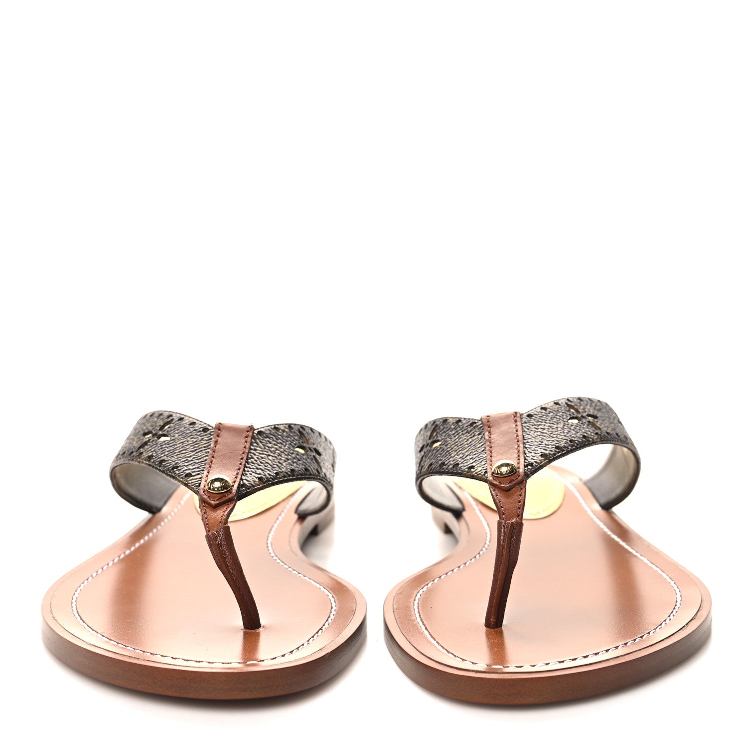 Louis Vuitton Monogram Sunny Flat Thong Sandals 36 Brown 2 of 10