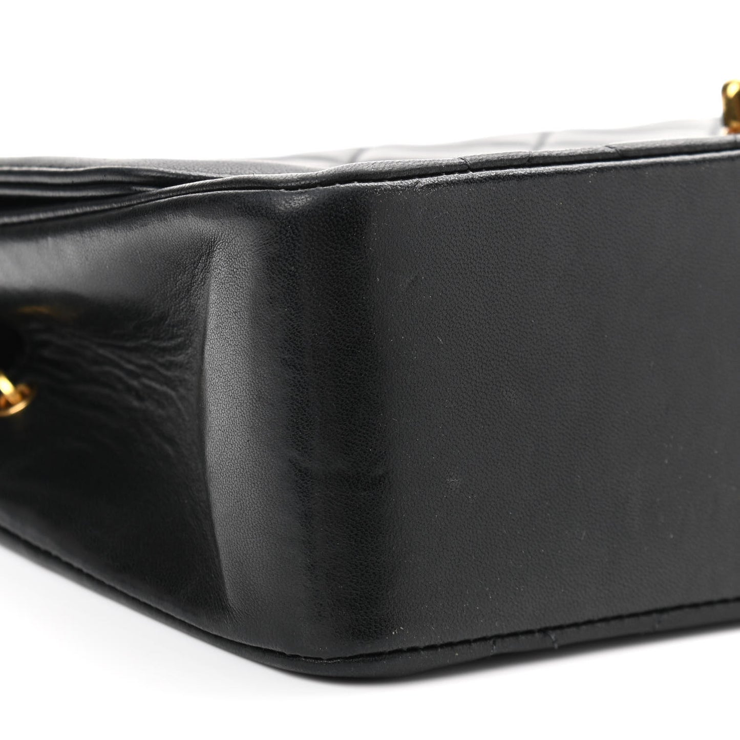 Lambskin Quilted Small Single Flap Black