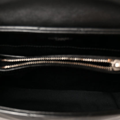 Saint Laurent Calfskin Y Quilted Monogram Small Loulou Crossbody Bag Black 5 of 11