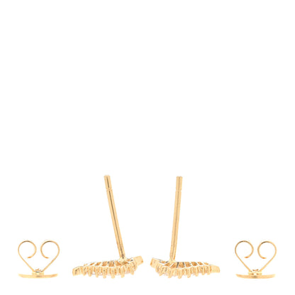 Anita Ko 18K Yellow Gold Diamond Small Palm Leaf Earrings 3 of 4