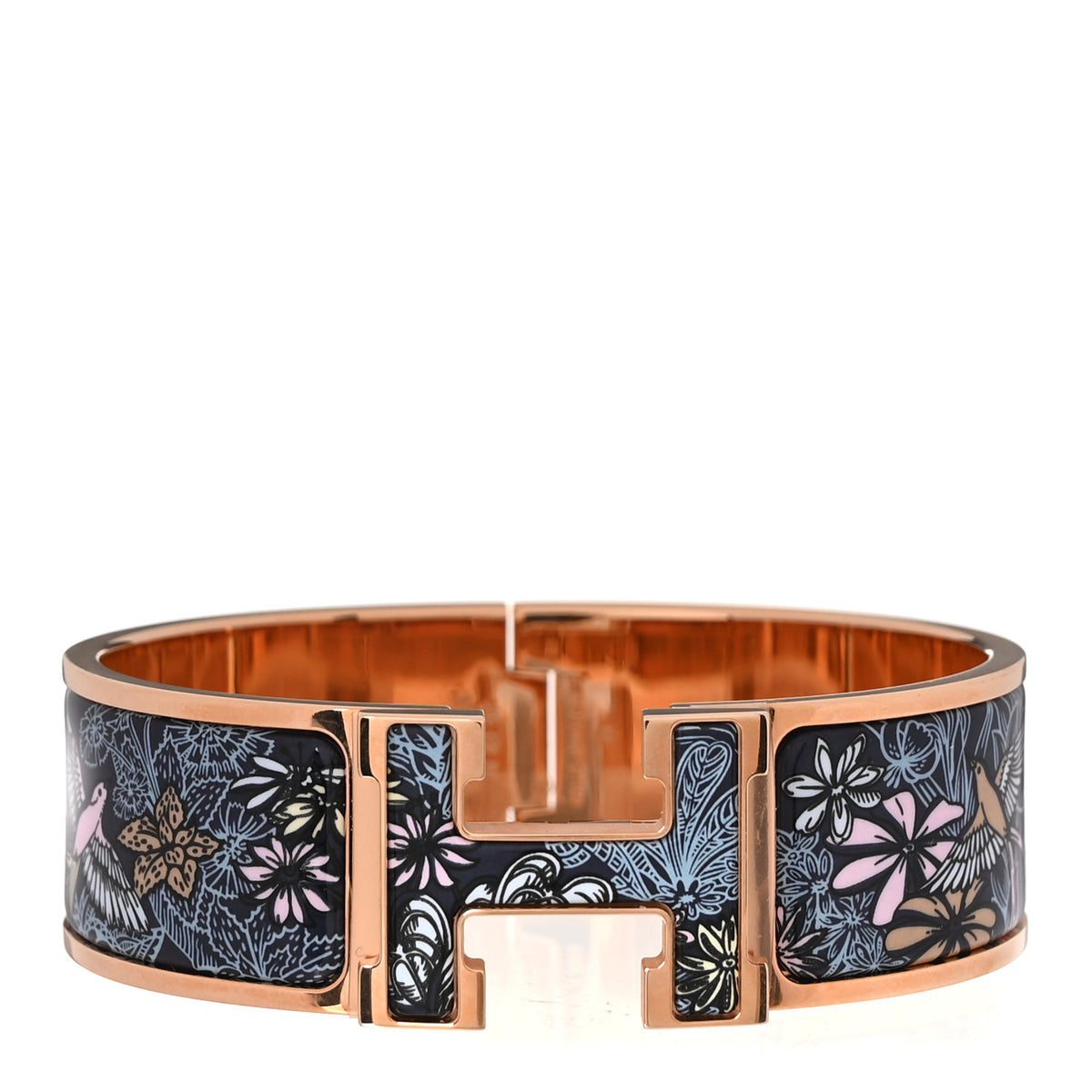 Enamel Printed Wide Sous Un Battement D'Ailes Clic Clac H Bracelet GM Galaxie