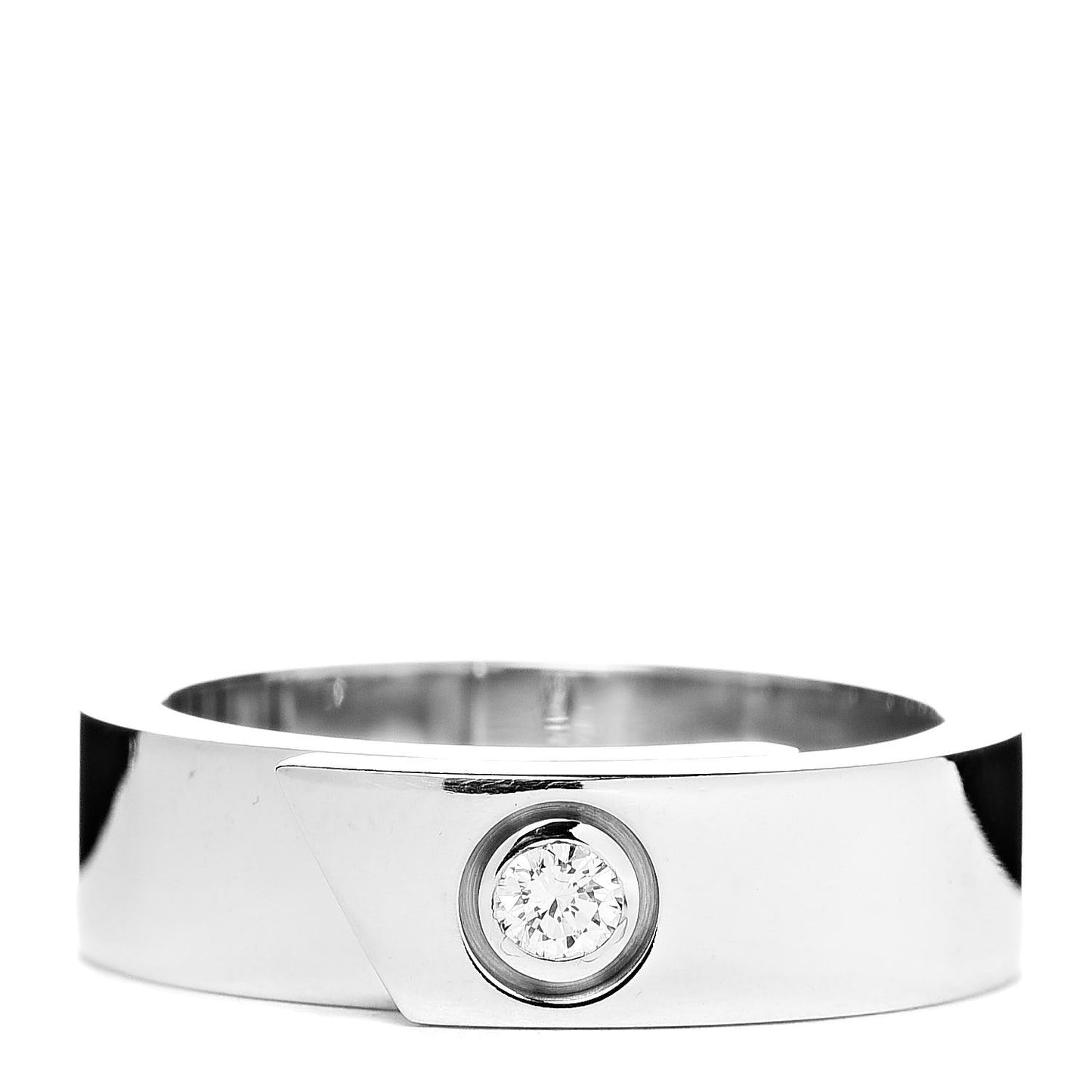 18K White Gold Diamond Anniversary Band Ring 53 6.25