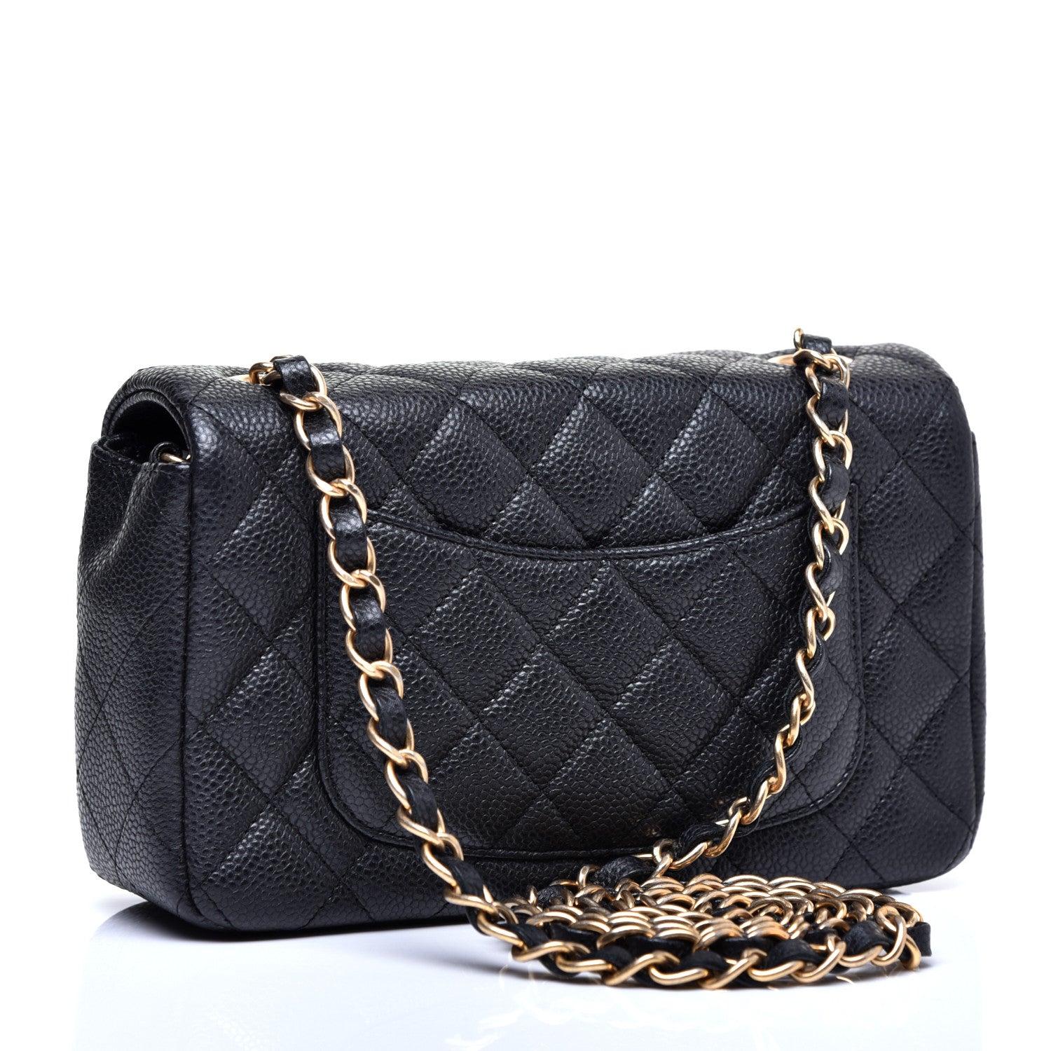 Chanel Metallic Caviar Quilted Mini Rectangular Flap Black 3 of 11