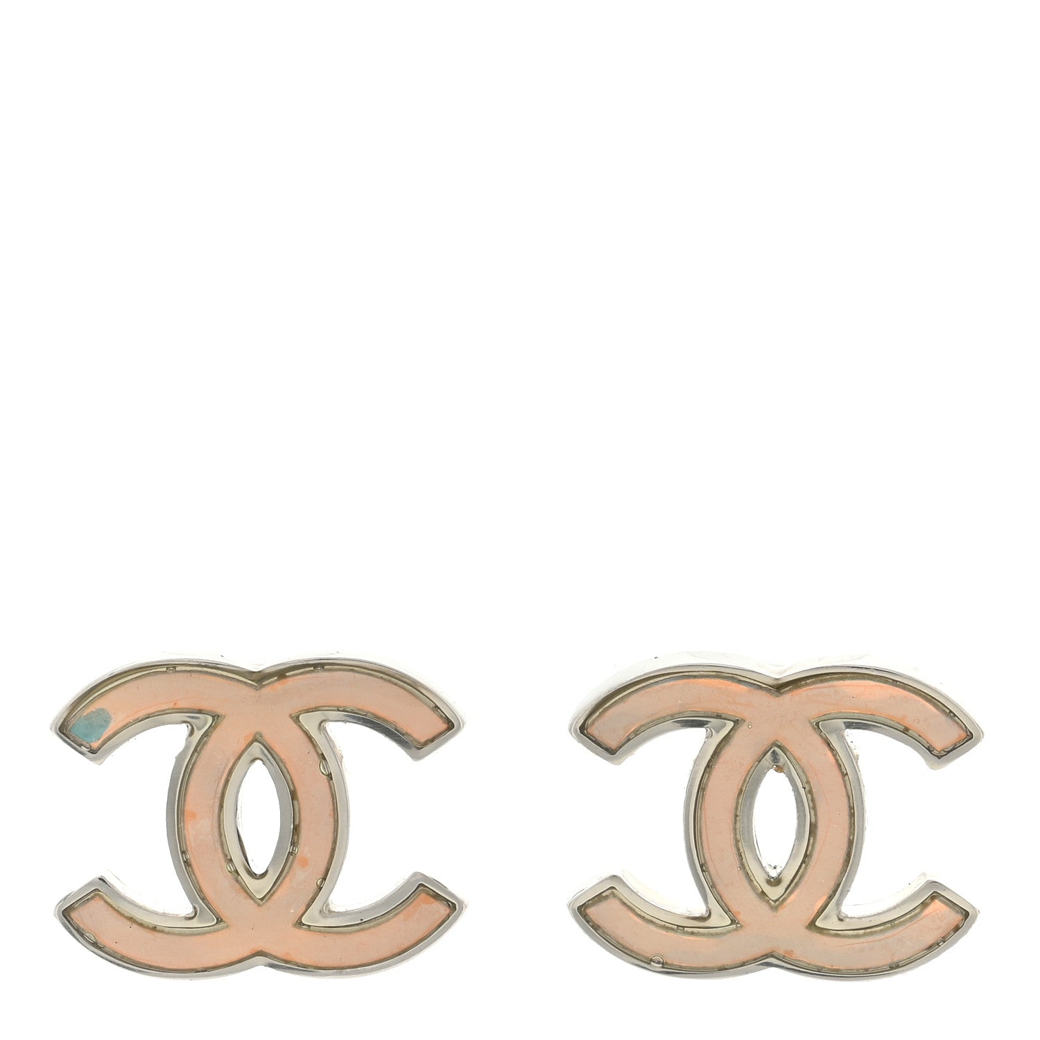 Chanel Iridescent Resin CC Earrings Pink 1 of 4