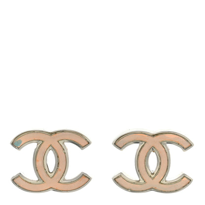 Chanel Iridescent Resin CC Earrings Pink 1 of 4