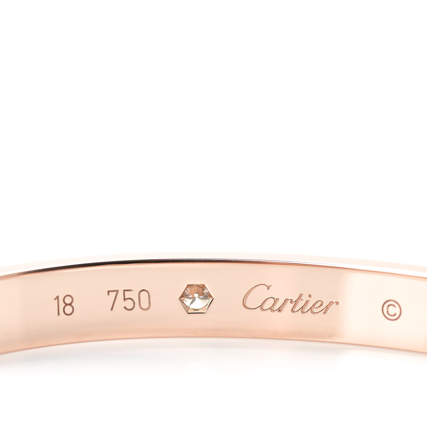 18K Pink Gold 4 Diamond LOVE Bracelet 18