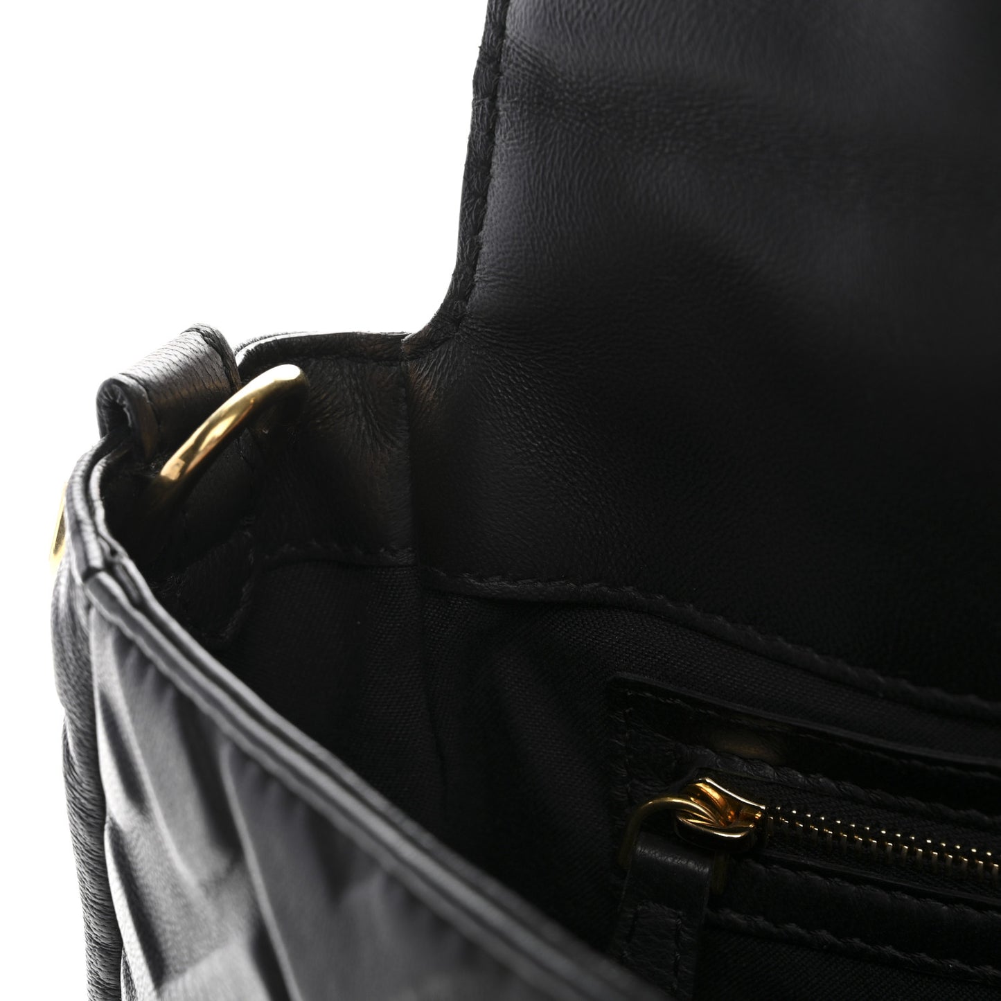 Nappa FF 1974 Embossed Baguette Black