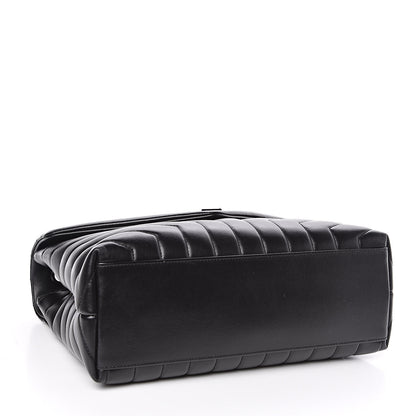 Saint Laurent Calfskin Y Quilted Monogram Medium Loulou Chain Satchel Black 4 of 10