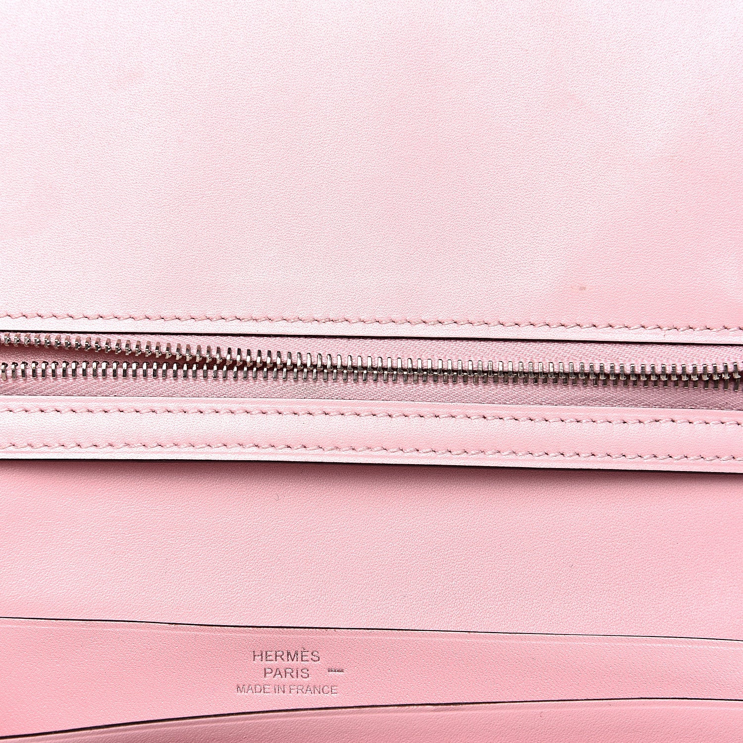 Hermes Tadelakt Lizard Bearn Gusset Wallet Rose Sakura Bougainvillea 7 of 10