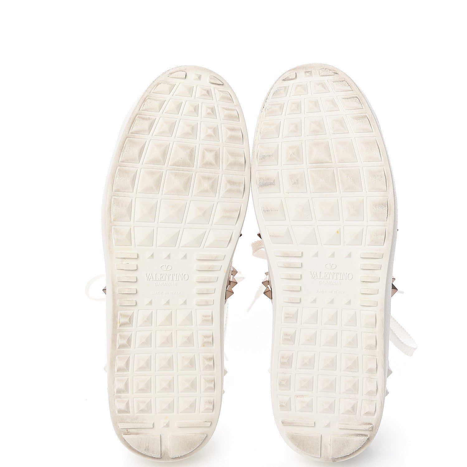 Valentino Garavani Calfskin Rockstud Untitled Open Sneakers 37 White Pewter 5 of 18
