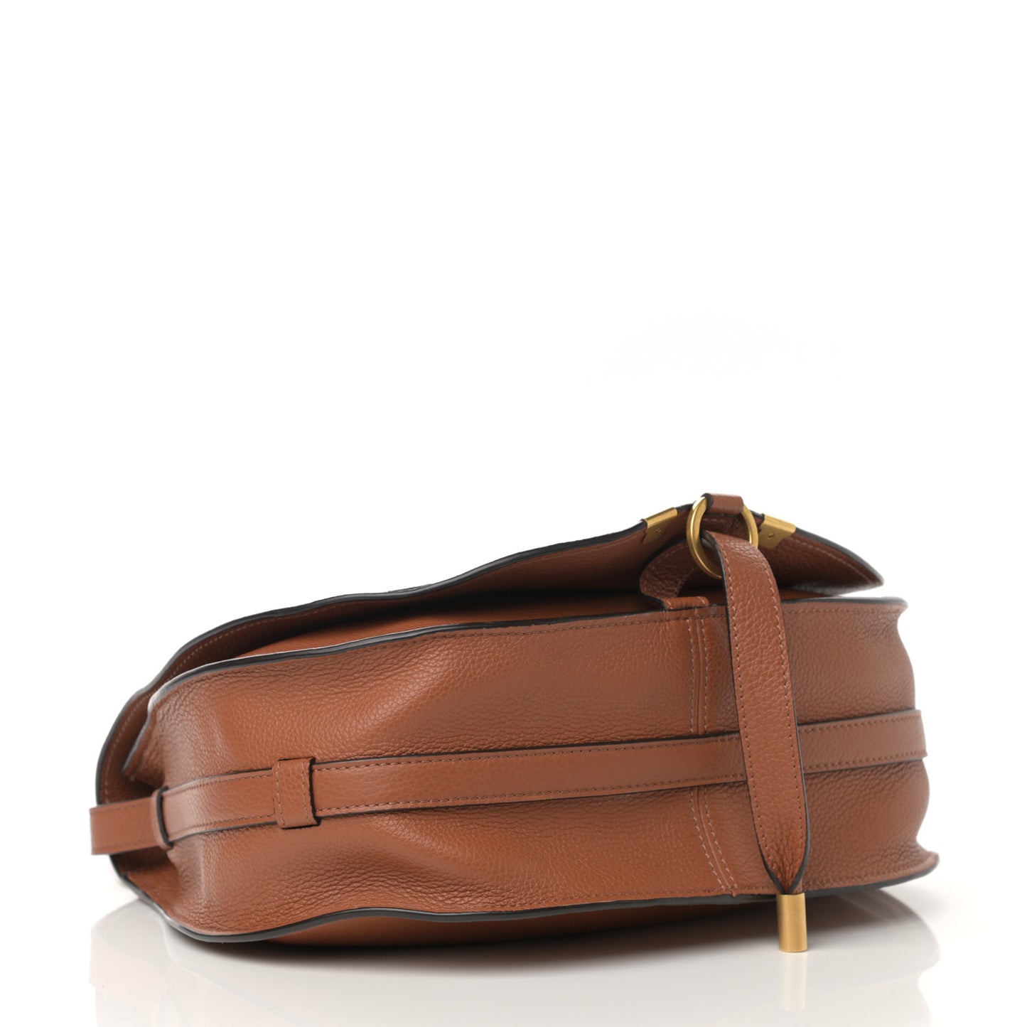 Calfskin Medium Marcie Round Crossbody Bag Tan