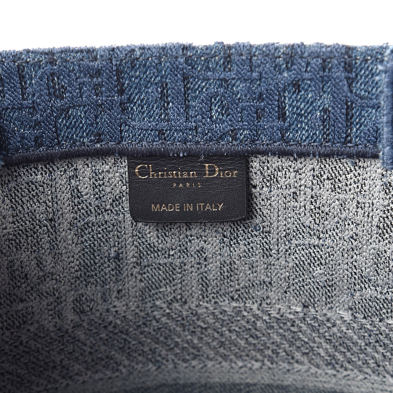 Christian Dior Oblique Denim Medium Book Tote Blue 6 of 9
