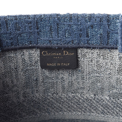 Christian Dior Oblique Denim Medium Book Tote Blue 6 of 9