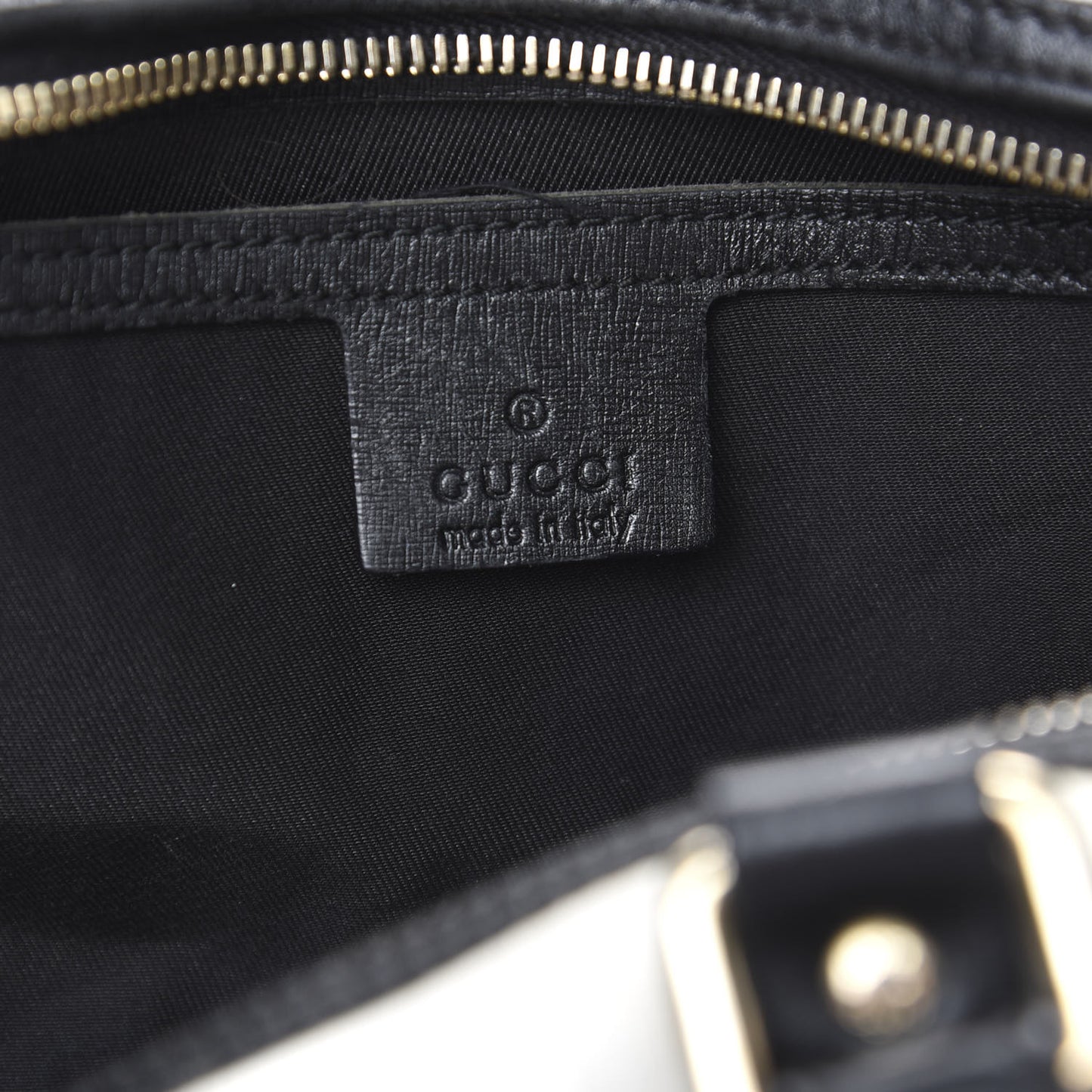 GG Plus Monogram Medium Joy Boston White Black
