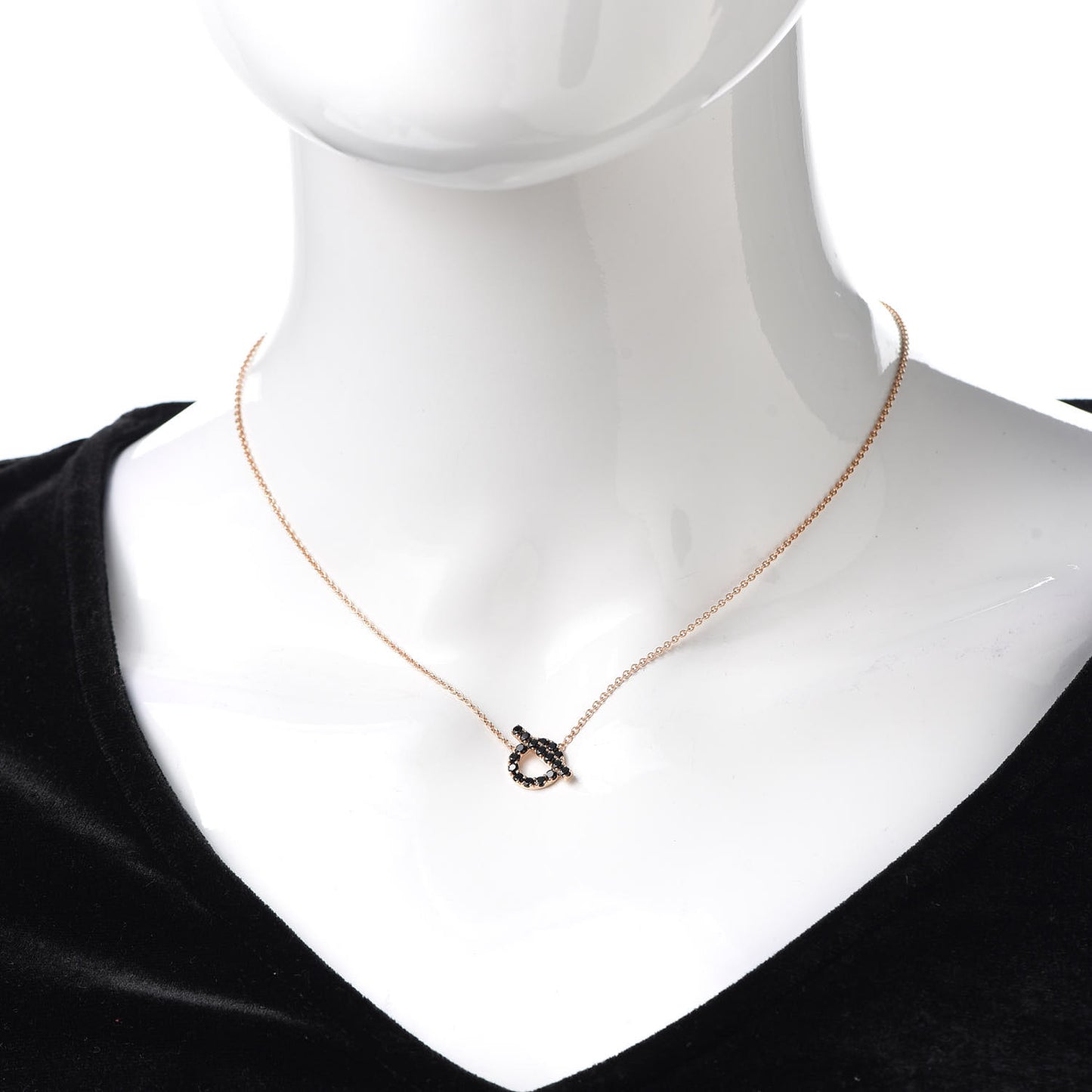 18K Rose Gold Black Spinel Finesse Pendant Necklace