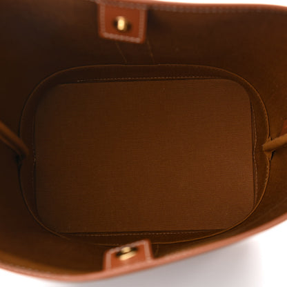 Celine Triomphe Canvas Calfskin Small Bucket Bag Tan 6 of 10