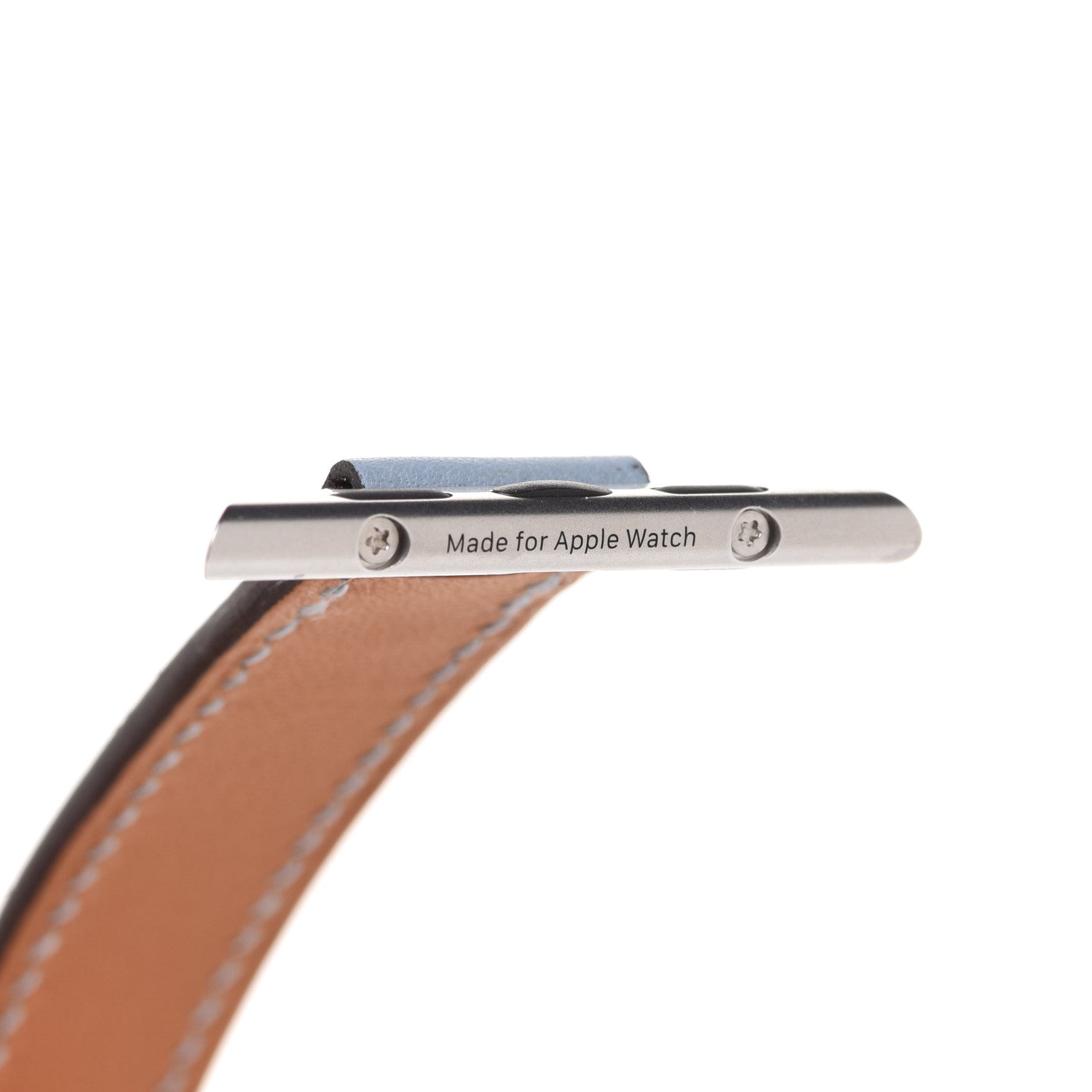 Hermes Swift 41mm Apple Watch Attelage Double Tour Band Bleu Lin 7 of 8