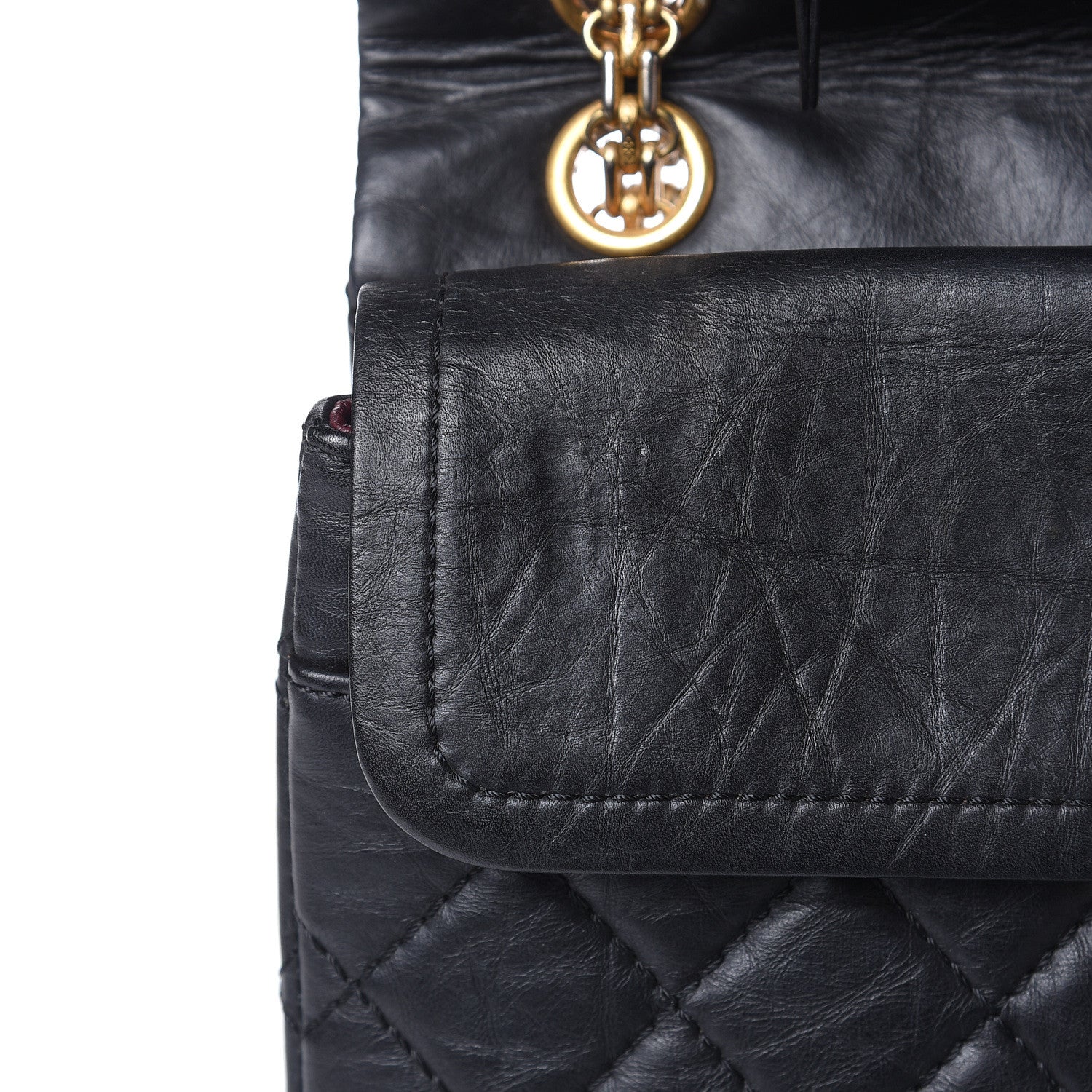 Chanel Aged Calfskin Quilted 2.55 Reissue 226 Flap Black 11 of 14