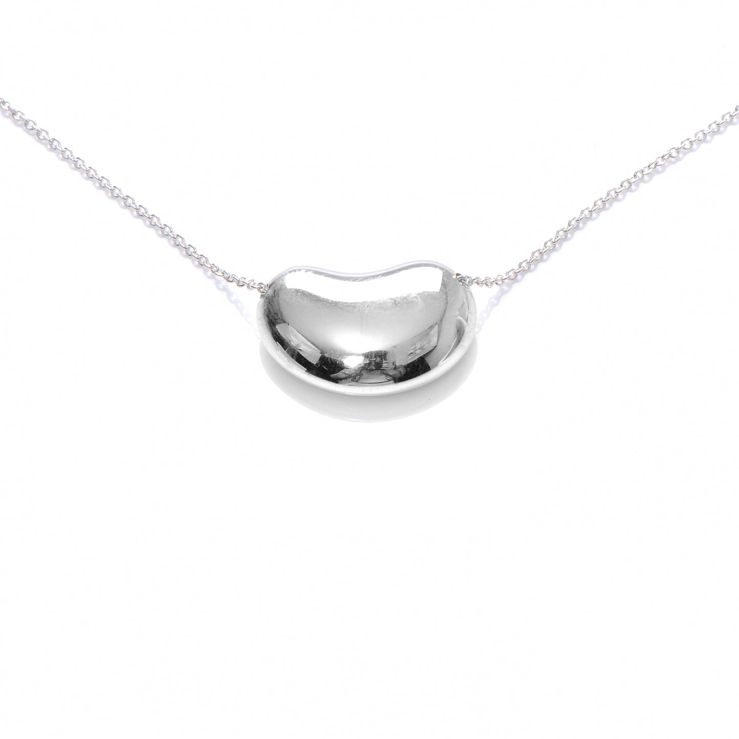 Sterling Silver 9mm Elsa Peretti Bean Pendant Necklace