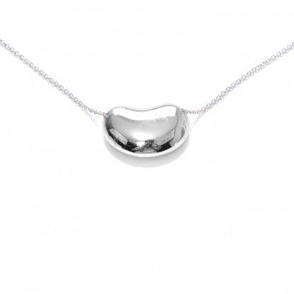 Tiffany Sterling Silver 9mm Elsa Peretti Bean Pendant Necklace 1 of 5