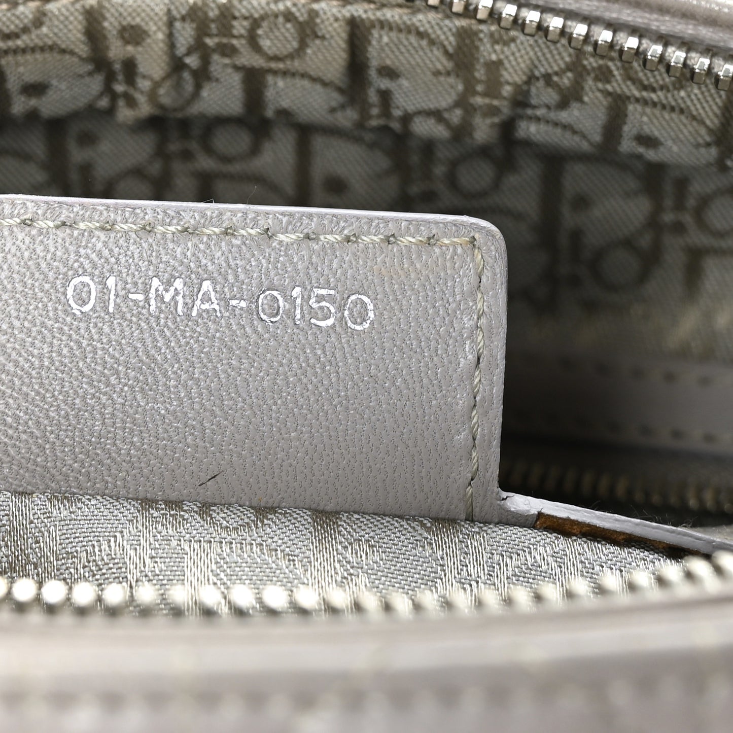 Lambskin Cannage Large Lady Dior Light Grey