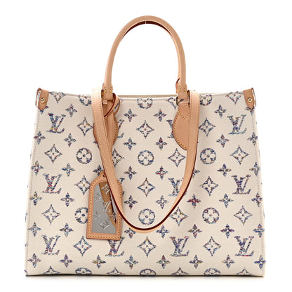 Louis Vuitton Monogram Jacquard Nautical Onthego MM Multicolor Beige 1 of 9