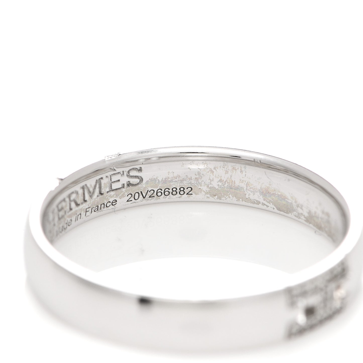 18K White Gold Diamond Ever Herakles Wedding Band Ring 53 6.25