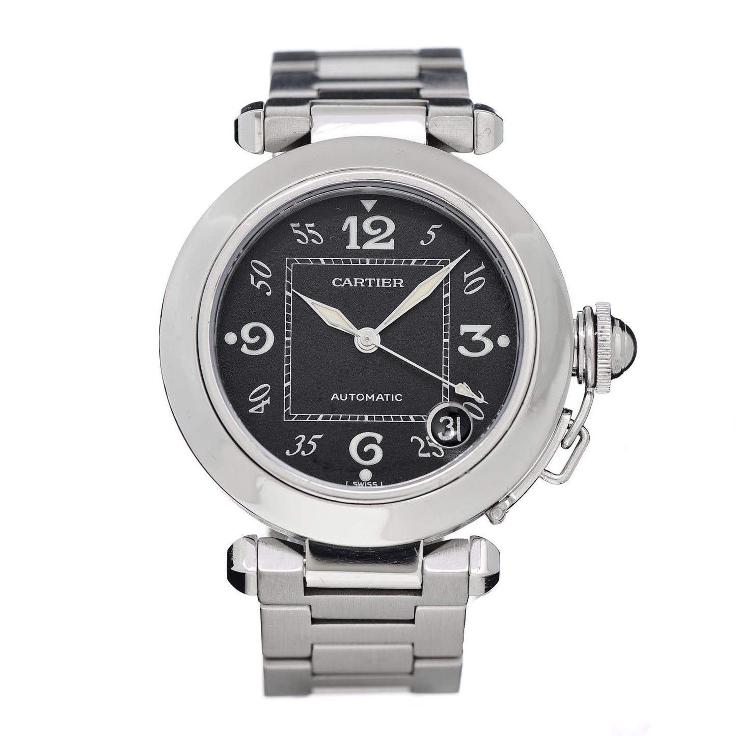 Stainless Steel 35mm Pasha C Automatic Watch Black