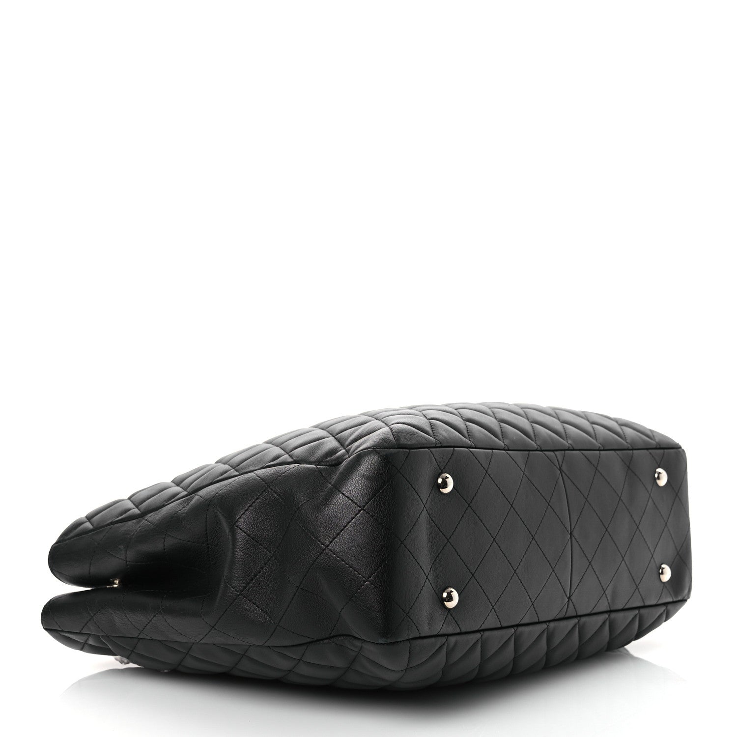 Chanel Calfskin Quilted Large CC Shopping Tote Black 4 of 16